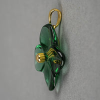 BACCARAT 18K Green Hortensia Flower Pendant