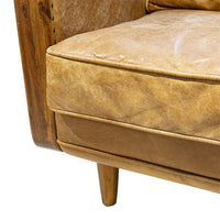 LH HOME Las Vegas Mandalay Brown Leather Sofa