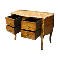 Marquetry Bombe Chest With Stone Top