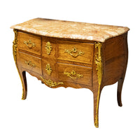 Marquetry Bombe Chest With Stone Top