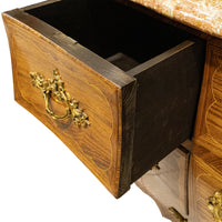 Marquetry Bombe Chest With Stone Top