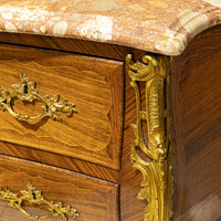 Marquetry Bombe Chest With Stone Top