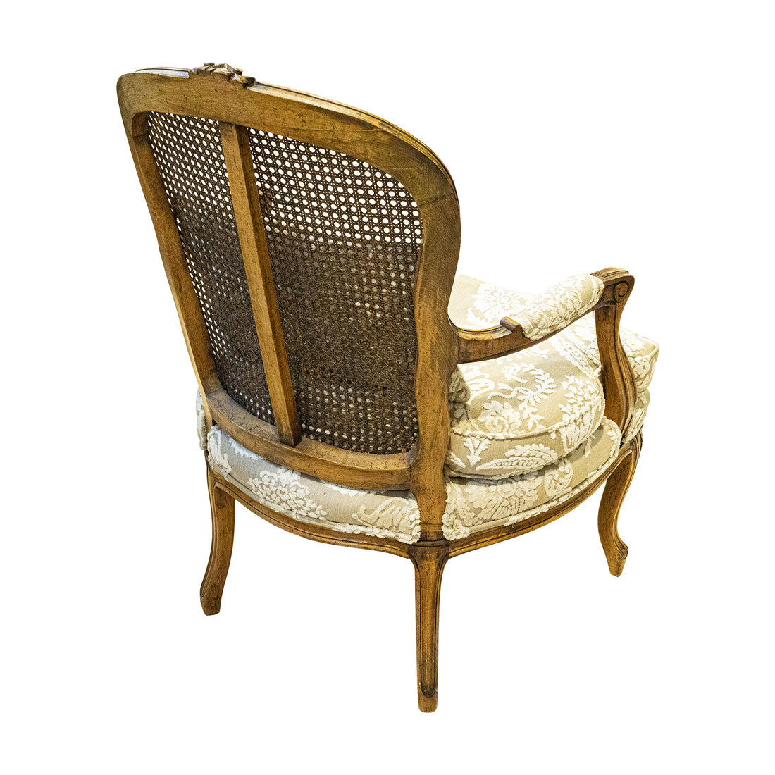 PAIR Louis XVI Style Fauteuil Chairs With Caned Backs