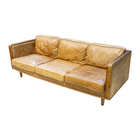 LH HOME Las Vegas Mandalay Brown Leather Sofa