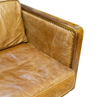 LH HOME Las Vegas Mandalay Brown Leather Sofa