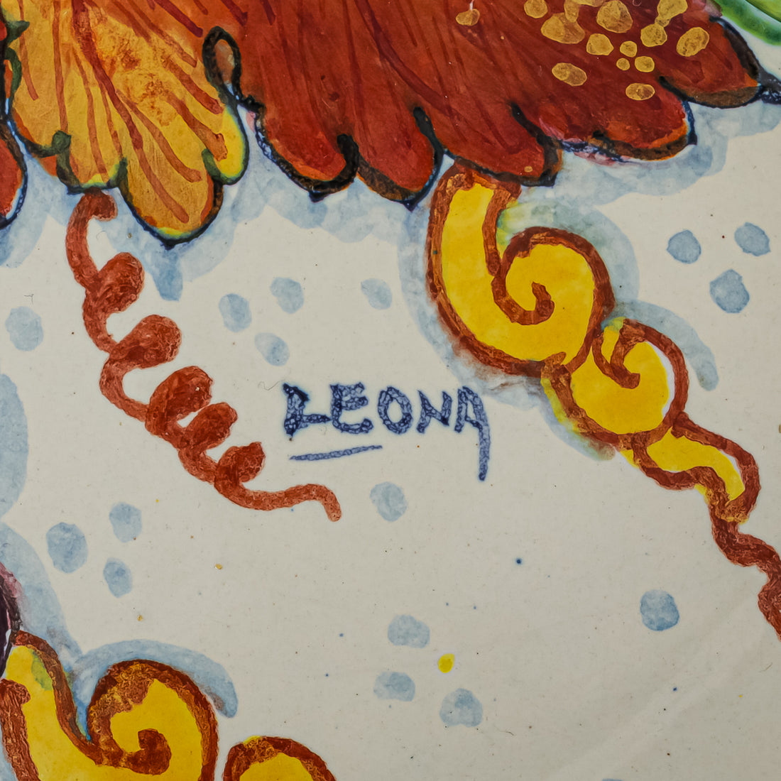 LEONCICI Leona Italian Hand Painted Pottery Tray VA372D/56