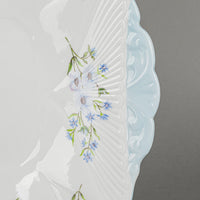SHELLEY Blue Rock Cake Plate