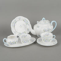 SHELLEY Blue Rock Tea Set 28 Pieces
