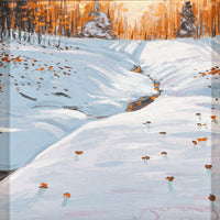Mark Berens (Canadian 1977) Winter Forest River Bed