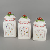 VILLEROY & BOCH Petite Fleur Charm Lidded Canister Set Of 3