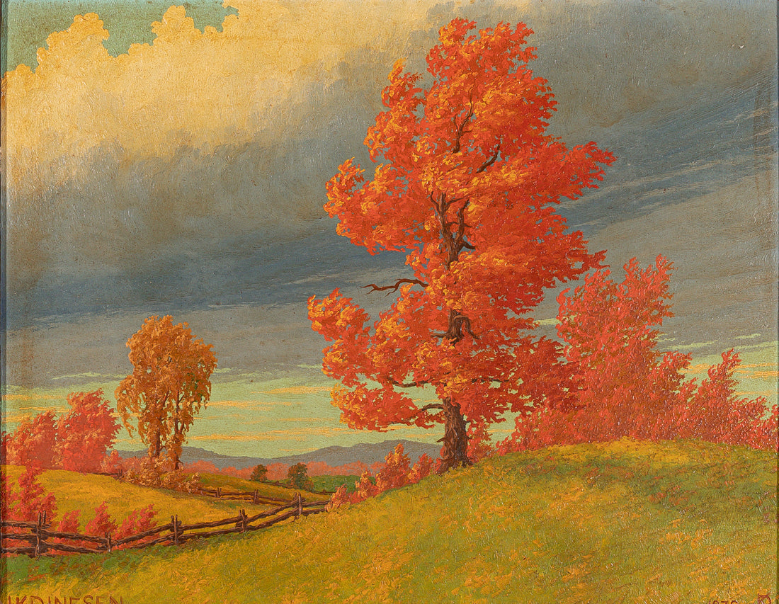 Jens Kaj Dinesen (Danish 1915) Untitled Landscape With Trees