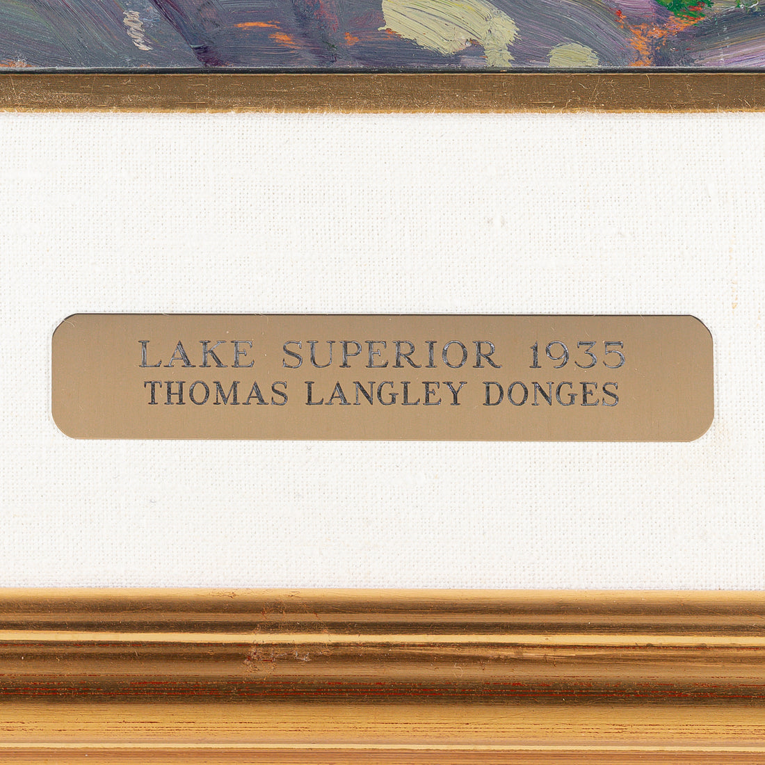 Langley Donges (Canadian 1901-1992) "Lake Superior 1935"