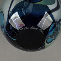MARTHA HENRY Art Glass Ball Perfume Bottle And Stopper