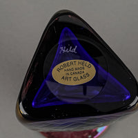 ROBERT HELD ART GLASS Iridescent Triangle Vase