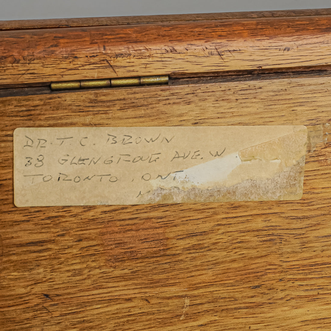 Vintage Walnut Wood Letter/Stationery Organizer Cabinet With Key