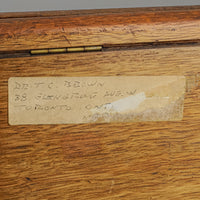 Vintage Walnut Wood Letter/Stationery Organizer Cabinet With Key