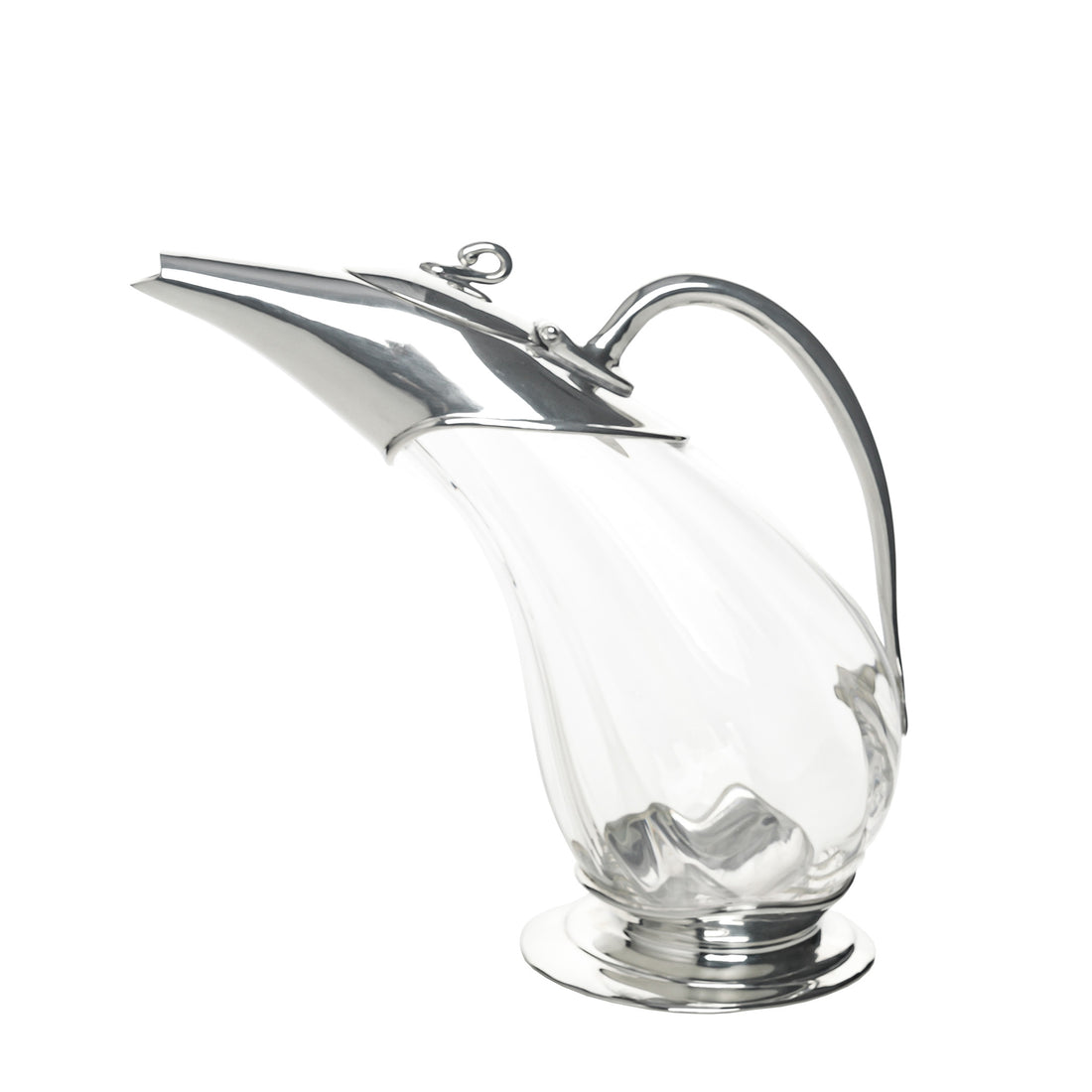 ROYAL PEWTER Pewter & Crystal Duck Decanter