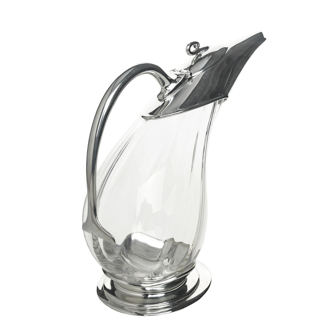 ROYAL PEWTER Pewter & Crystal Duck Decanter