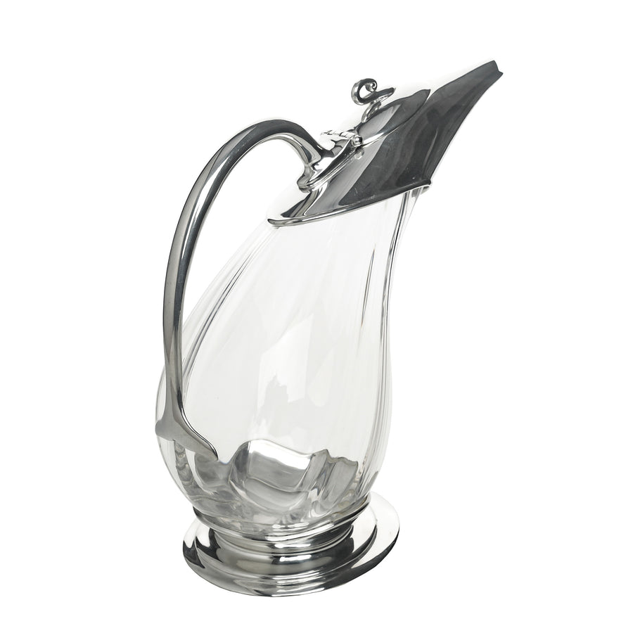 ROYAL PEWTER Pewter & Crystal Duck Decanter