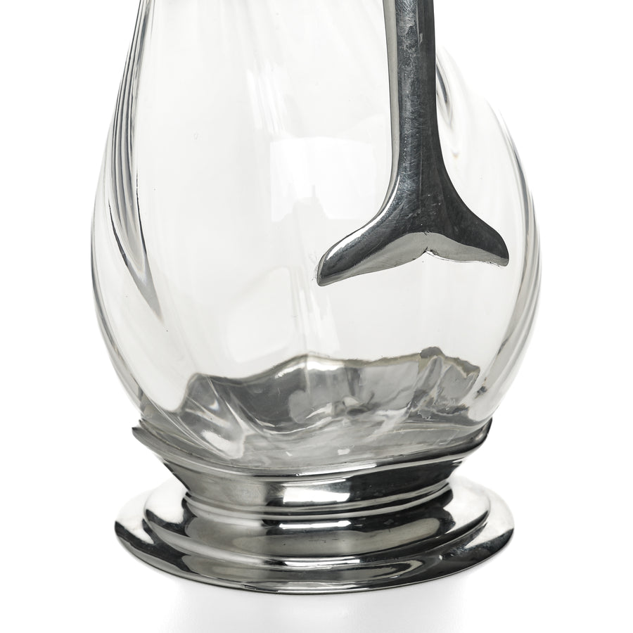 ROYAL PEWTER Pewter & Crystal Duck Decanter