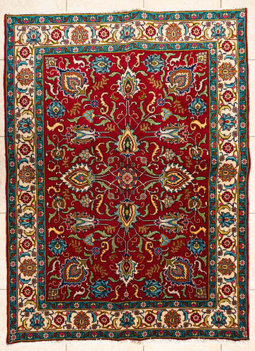 Hand Knotted Wool Tabriz Persian Rug