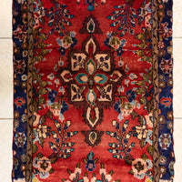 Hand Knotted Wool Hamadan Persian Runner