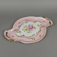 PORCELAINE DE FRANCE Hand Painted Floral Tray