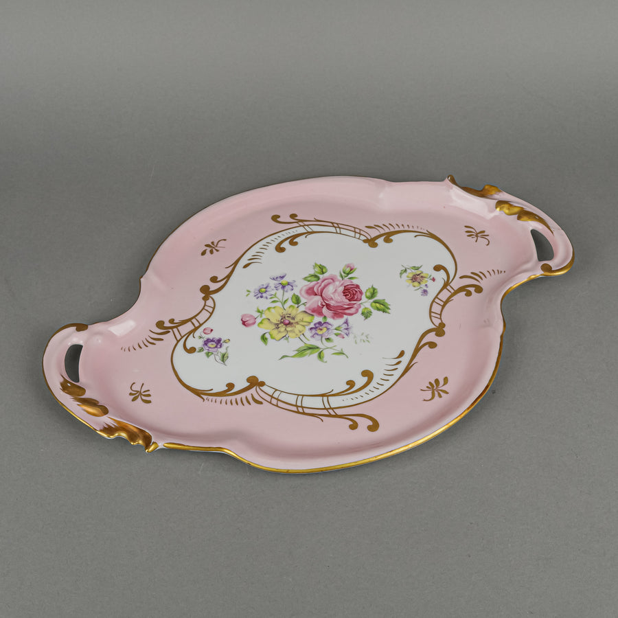 PORCELAINE DE FRANCE Hand Painted Floral Tray
