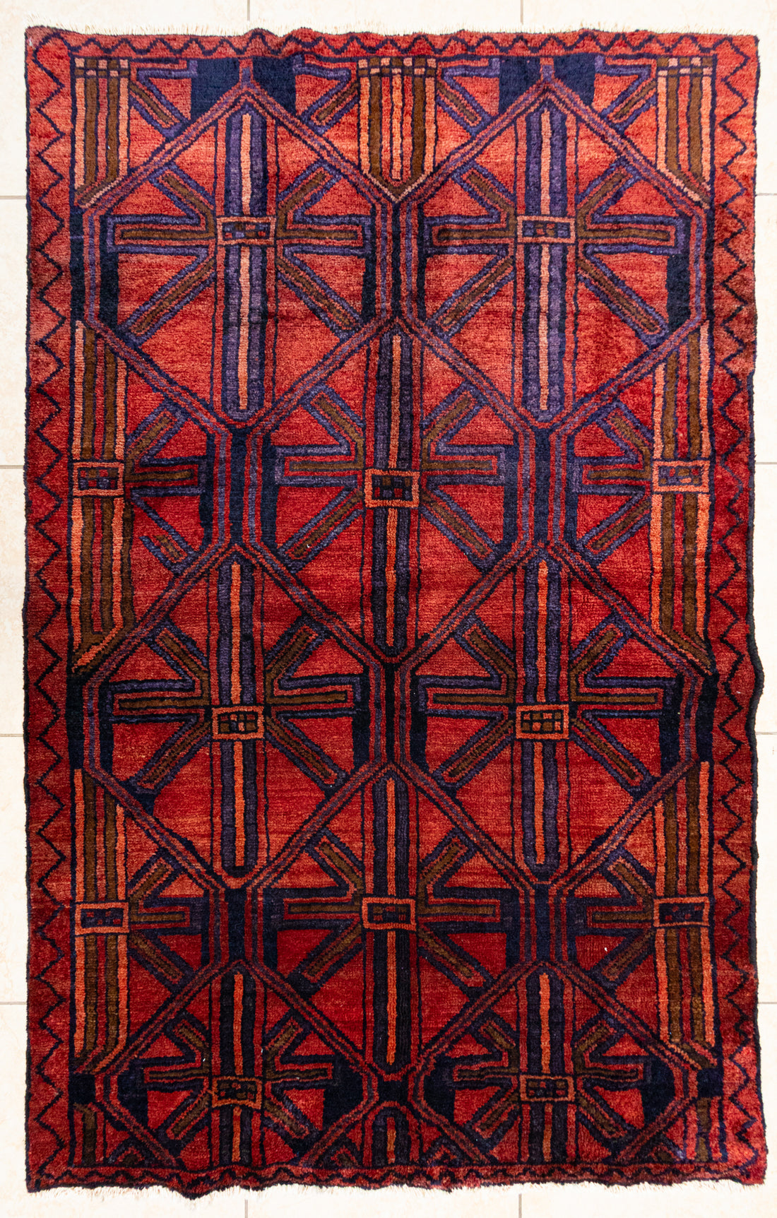 Hand Knotted Wool Lori Persian Rug          77"x47"