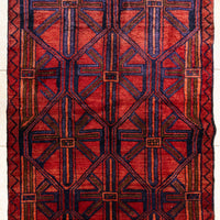 Hand Knotted Wool Lori Persian Rug          77"x47"