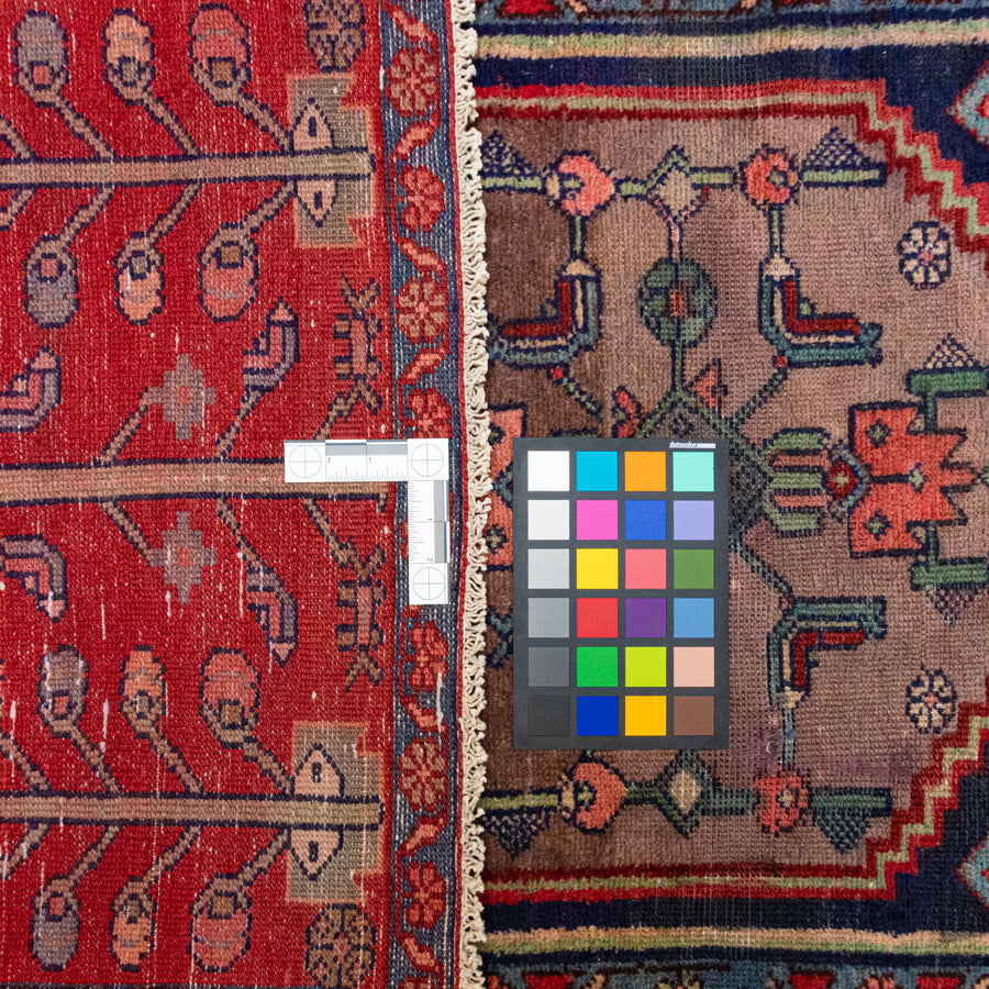 Hand Knotted Wool Hamadan Persian Runner 101"x32"