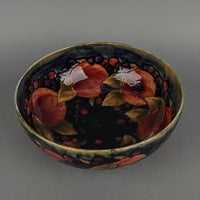 MOORCROFT Pomegranate Blue/Green Ground Footed Bowl