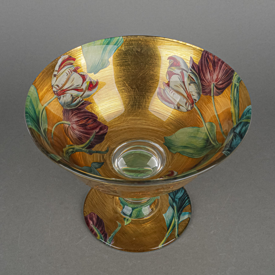 SCOTT POTTER Gilded Home Tulip Pedestal Bowl