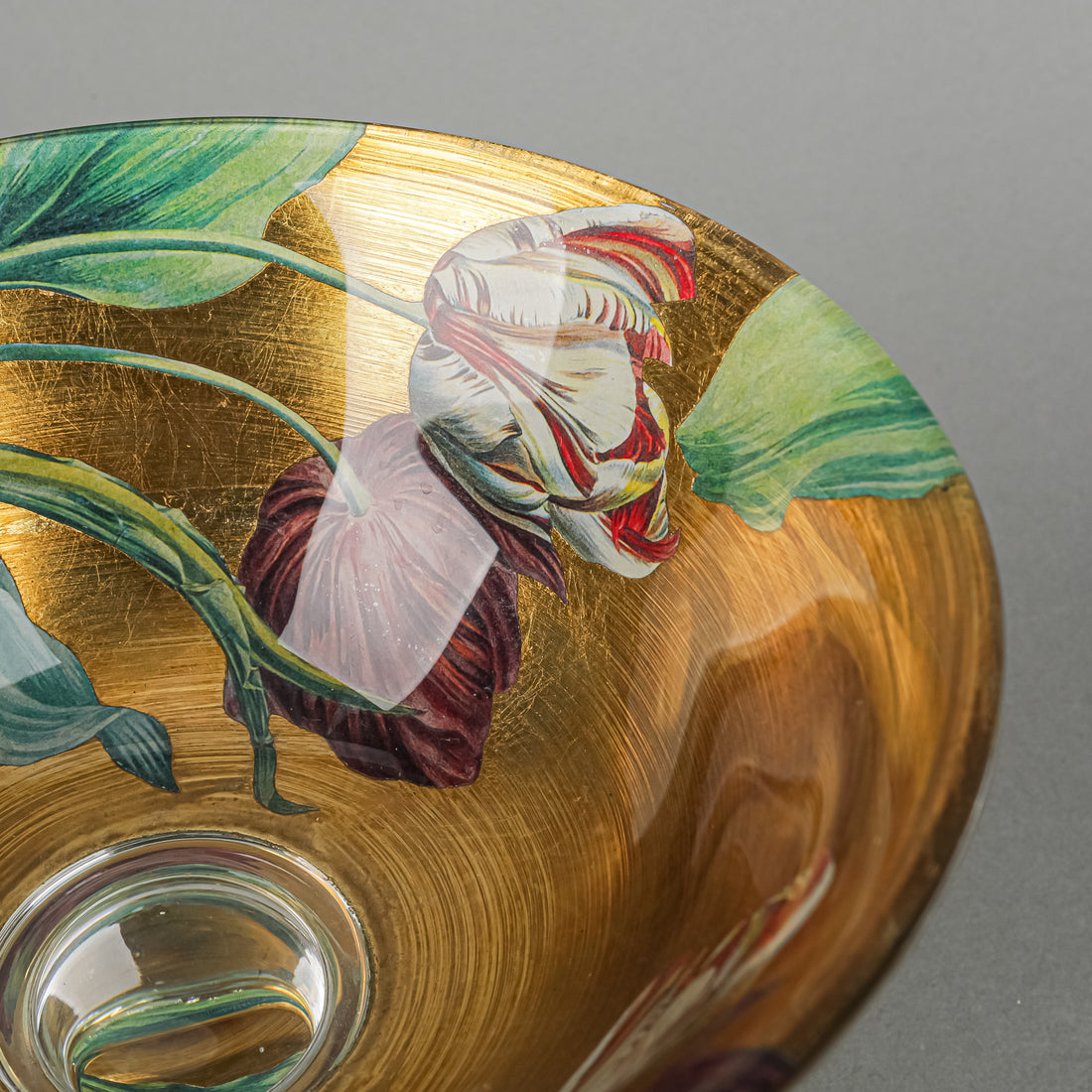 SCOTT POTTER Gilded Home Tulip Pedestal Bowl