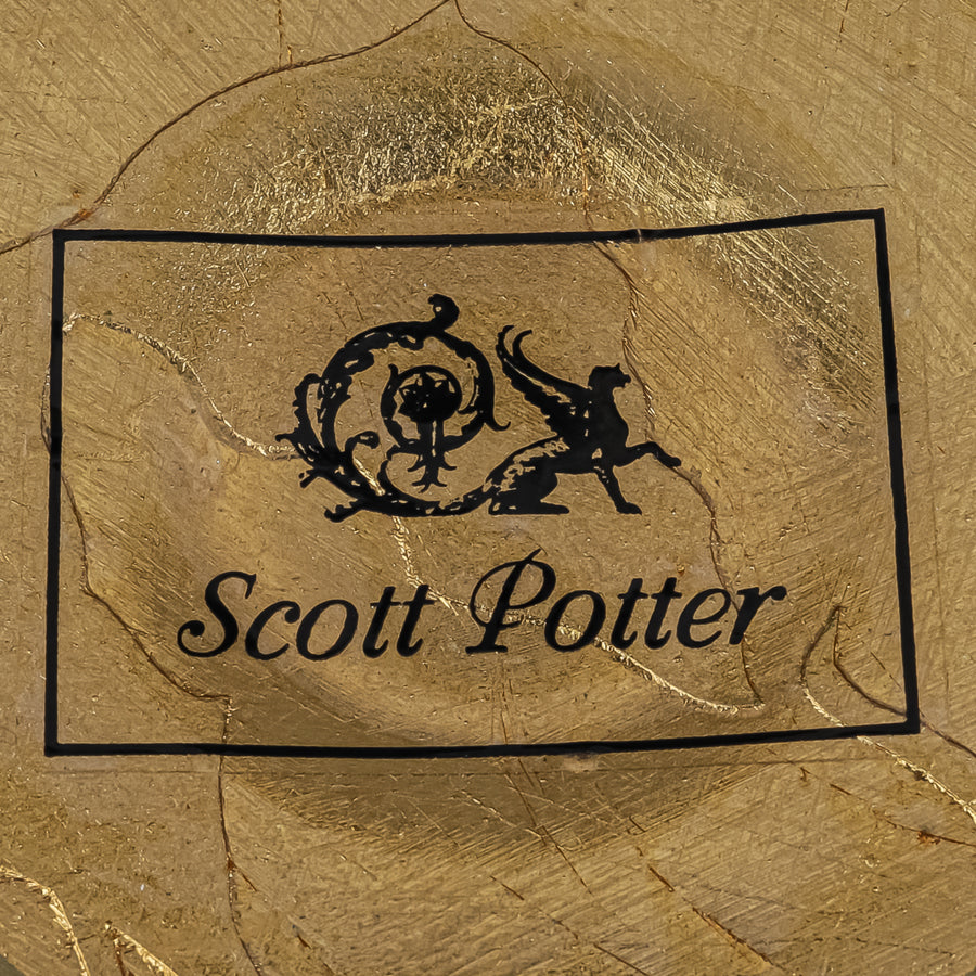 SCOTT POTTER Gilded Home Tulip Pedestal Bowl