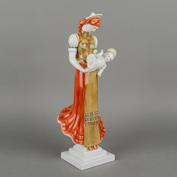 HEREND Figurine Peasant Madonna With Child 5421