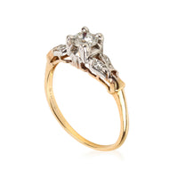 14K 18K Yellow & White Gold Diamond Engagement Ring