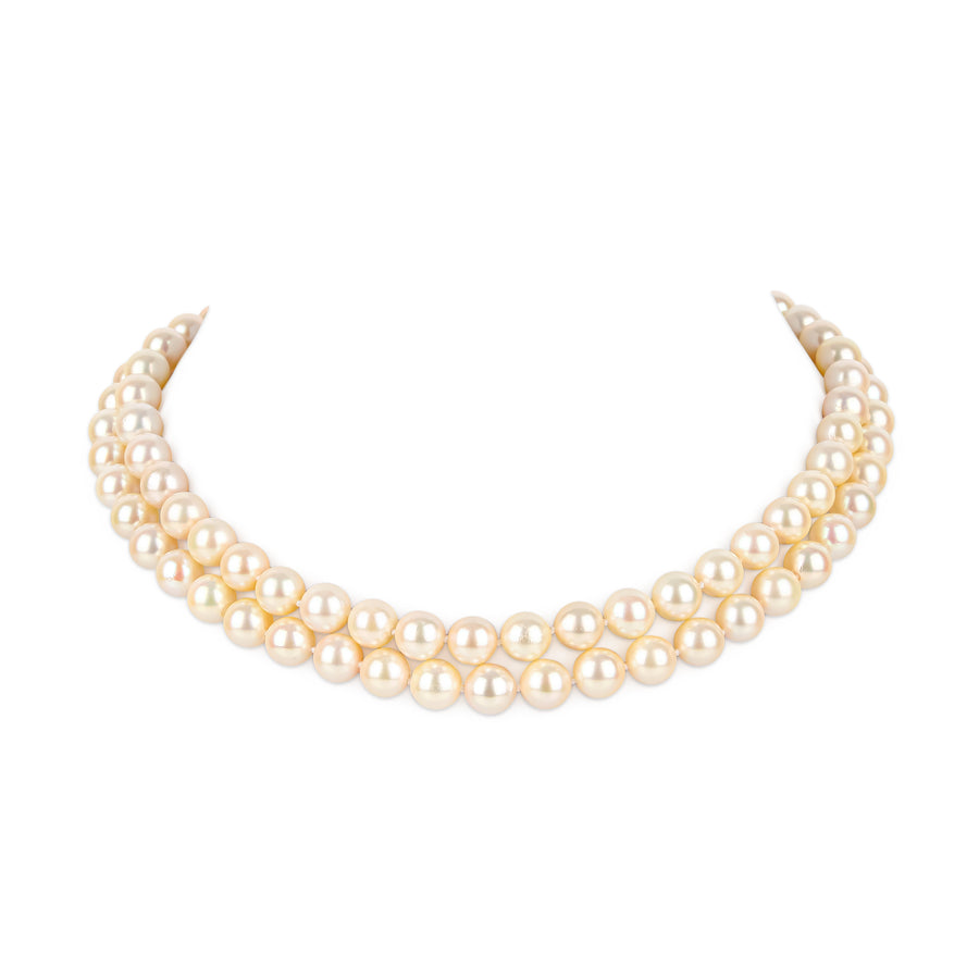 14K 2-Strand Pearl Necklace