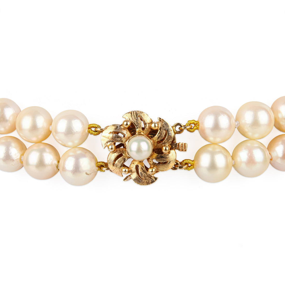 14K 2-Strand Pearl Necklace