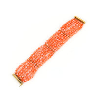 14K Coral 7-Strand Bracelet