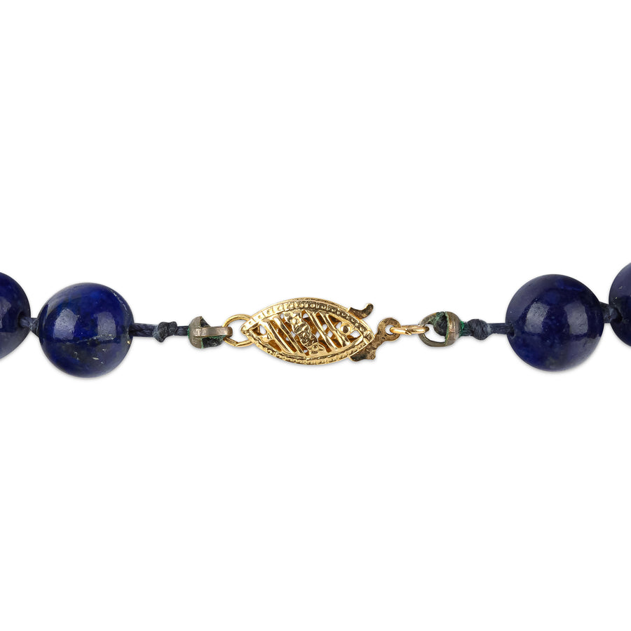 14K Lapis Lazuli Bead Necklace