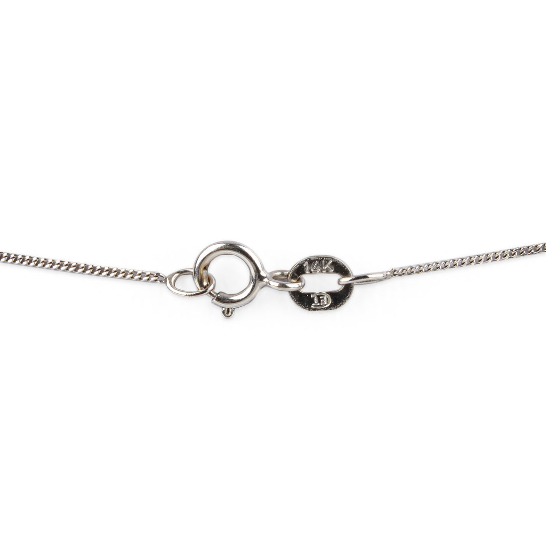14K White Gold Canadian Diamond Pendant Necklace