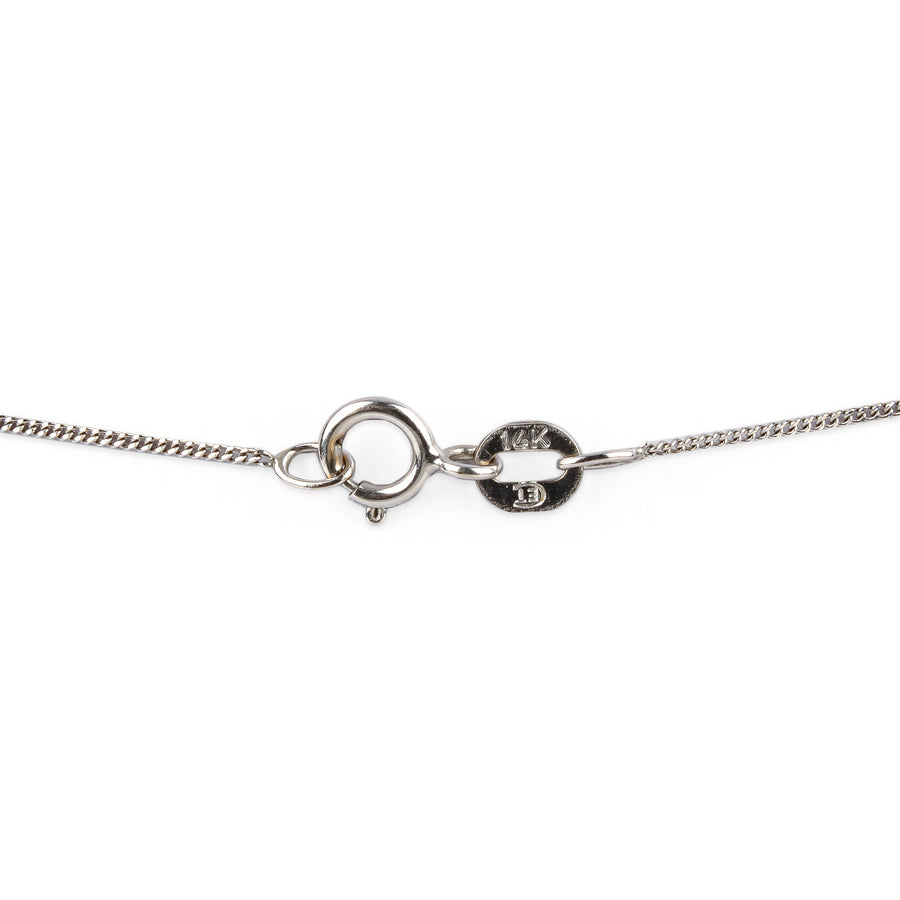 14K White Gold Canadian Diamond Pendant Necklace