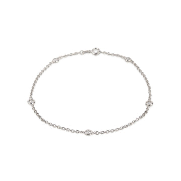 14K White Gold Diamonds By the Yard Bracelet