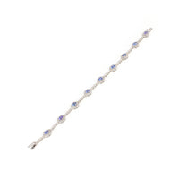 14K White Gold Tanzanite & Diamond Bracelet