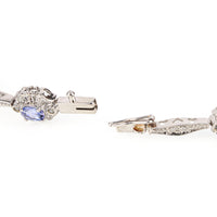 14K White Gold Tanzanite & Diamond Bracelet