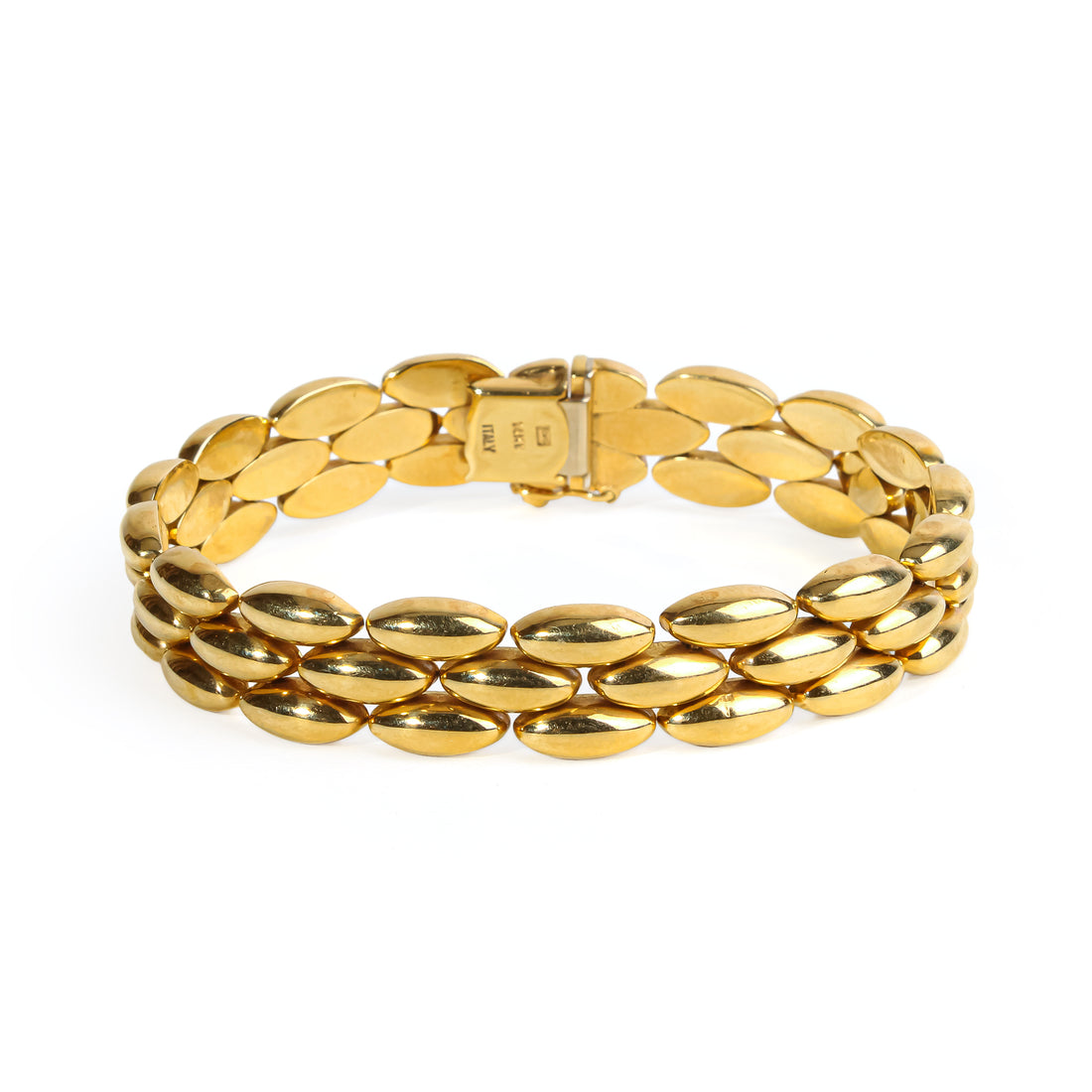 14K Yellow Gold 3-Row Bracelet