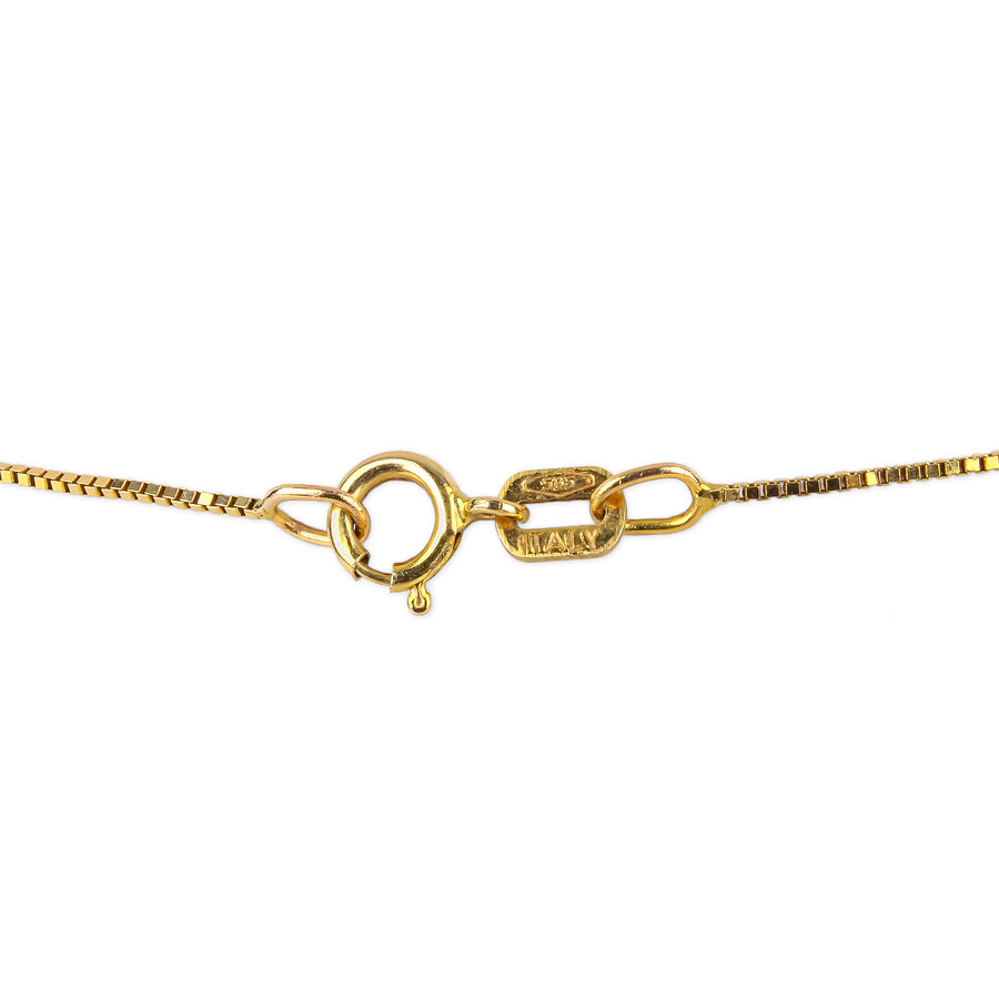 14K Yellow Gold Diamond Heart Pendant Necklace