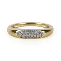 14K Yellow Gold Diamond Pavé Tapered Ring