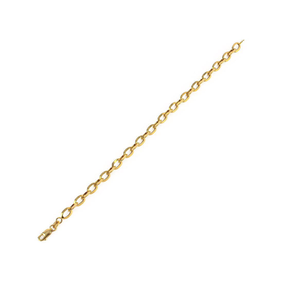 14K Yellow Gold Oval Link Bracelet